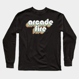 Retro Arcade Fire Long Sleeve T-Shirt